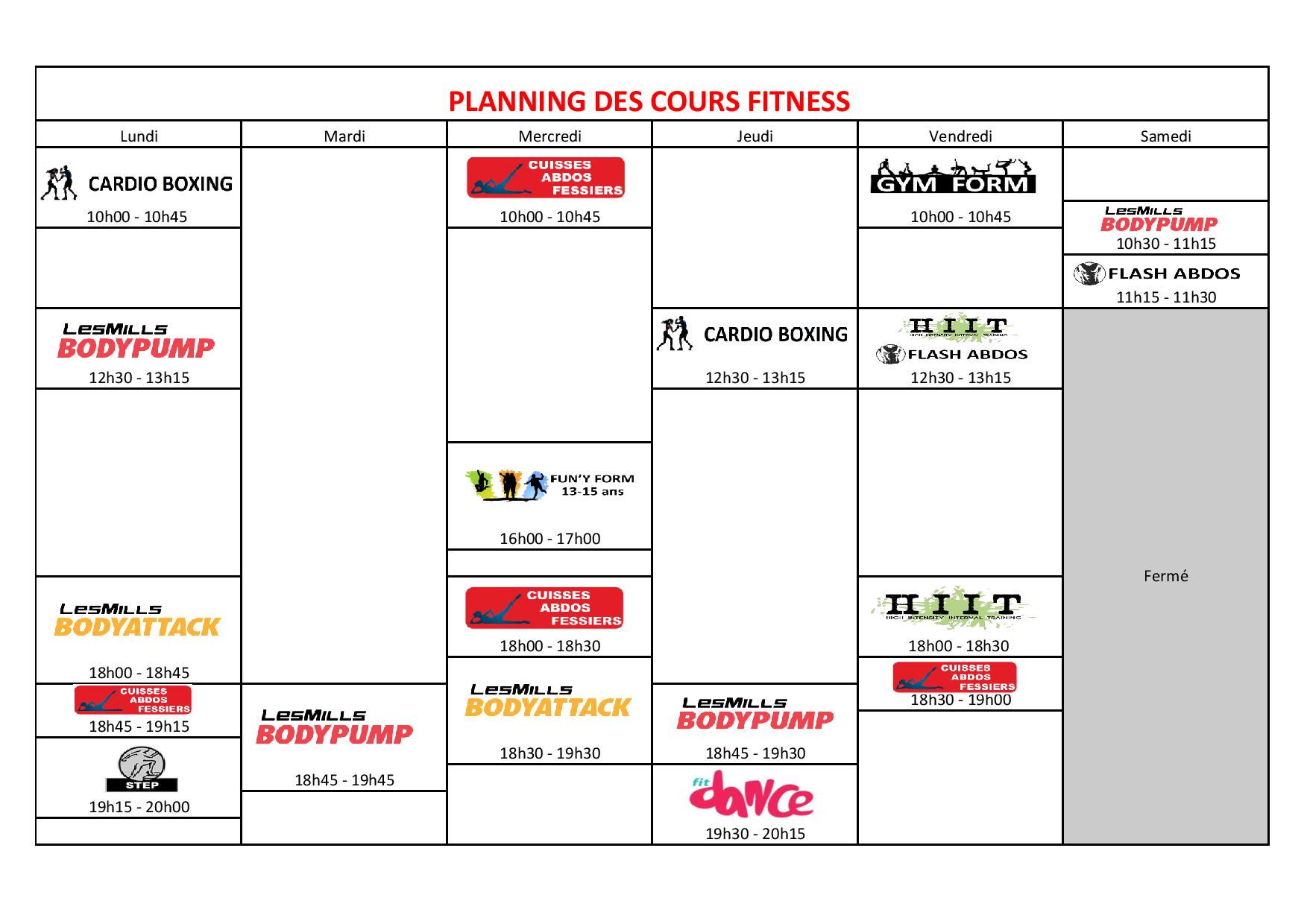 Planning Cardio/Renfo